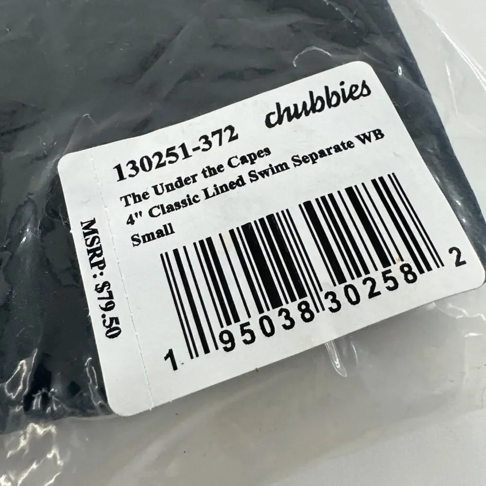 Chubbies Black The Under the Capes Lined Classic Swim Trunk Size S